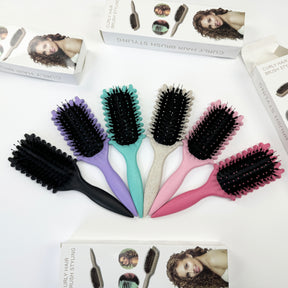 Flexible Boar Bristle Scalp Massage Curling Brush