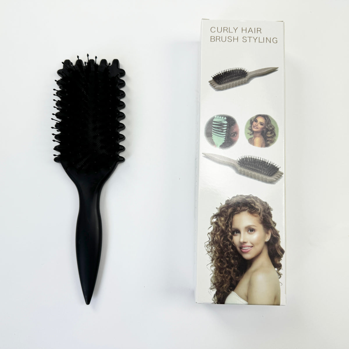 Flexible Boar Bristle Scalp Massage Curling Brush