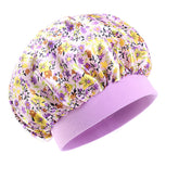 Lady Royal Kids’ Wide Elastic Band Satin Sleep Cap with Smiley Print
