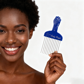 Lady Royal Afro Pick Comb with Stainless Steel Teeth – 15cm