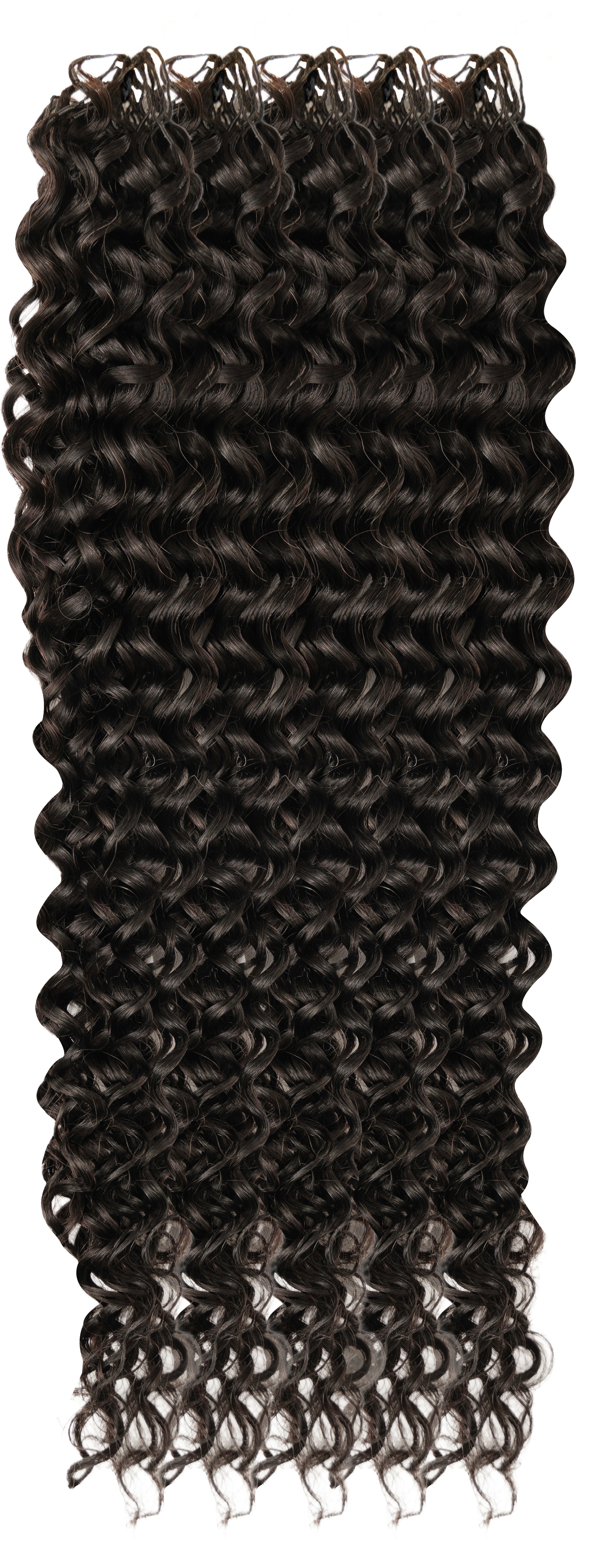 Remy Human Hair Feather Crochet Miracle Knots Water Wave 45cm
