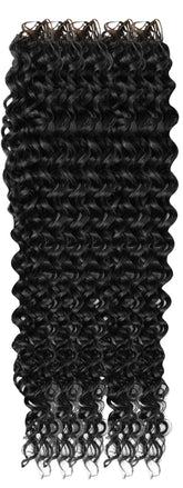 Remy Human Hair Feather Crochet Miracle Knots Water Wave 45cm
