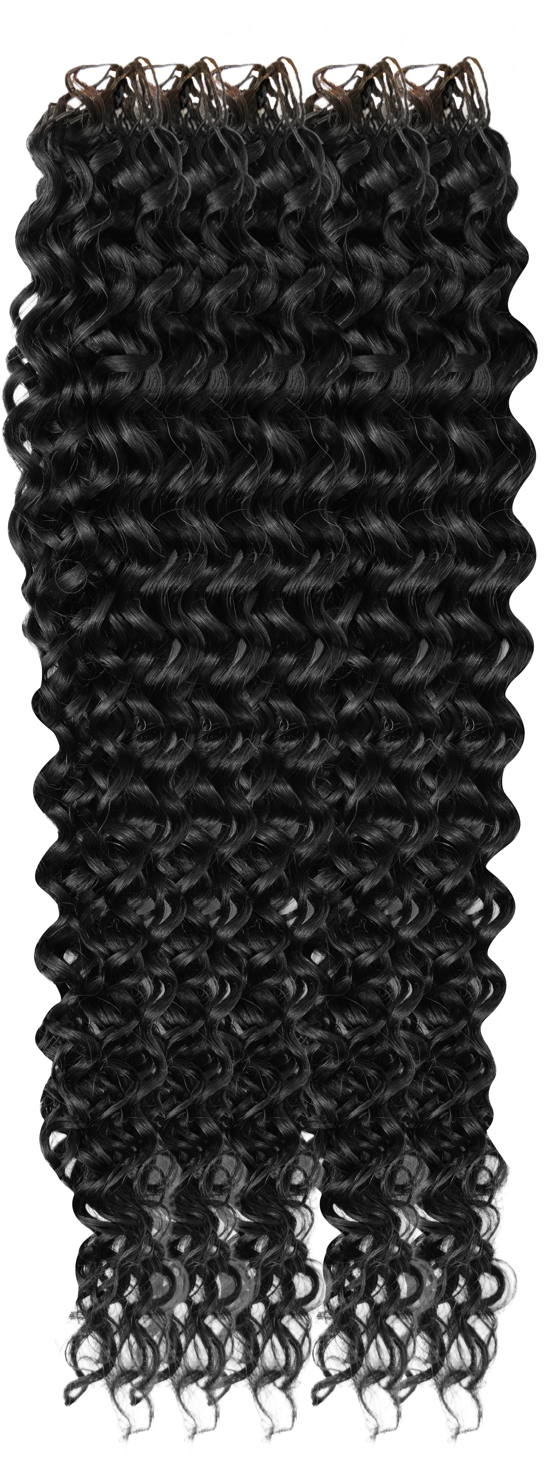 Remy Human Hair Feather Crochet Miracle Knots Water Wave 45cm