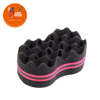 Lady Royal Oval Hair Sponge Brush - Curl Tool for Twists & Dreadlocks
