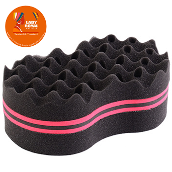 Lady Royal Oval Hair Sponge Brush - Curl Tool for Twists & Dreadlocks