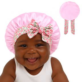 Lady Royal Kids’ Satin Sleep Bonnet with Bowknot