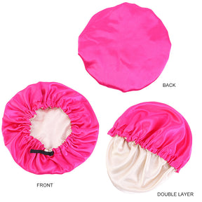 Lady Royal Adjustable Double-Layer Satin Sleep Cap for Kids