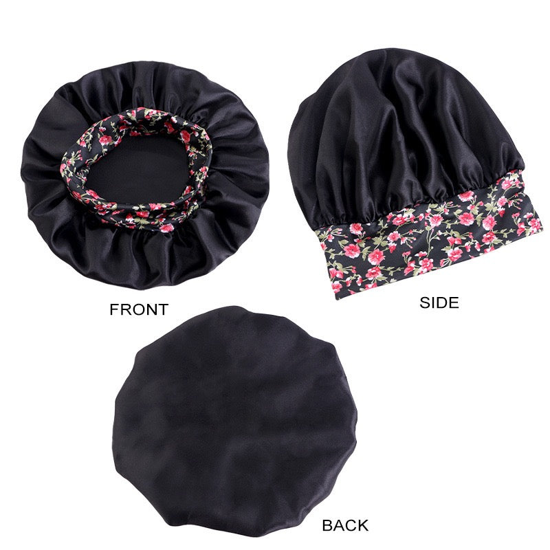 Lady Royal Satin Kids Bonnet with Floral or Animal Print