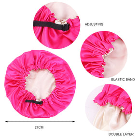 Lady Royal Adjustable Double-Layer Satin Sleep Cap for Kids