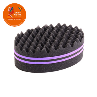Lady Royal Oval Hair Sponge Brush - Curl Tool for Twists & Dreadlocks