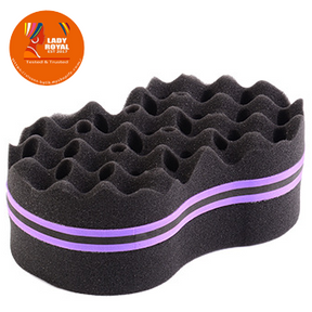 Lady Royal Oval Hair Sponge Brush - Curl Tool for Twists & Dreadlocks