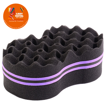 Lady Royal Oval Hair Sponge Brush - Curl Tool for Twists & Dreadlocks