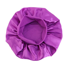 Lady Royal Kids’ Single-Layer Satin Sleep Cap with Wide Elastic Band