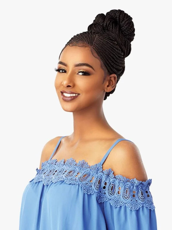 Braided Lace Wig Side Part Cornrow