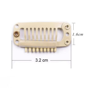 Lady Royal Metal Wig Snap Clips 3.2cm, 9 Teeth, Multi-Color Hair Extension Clips