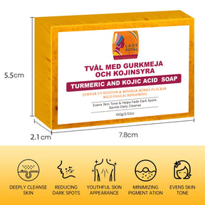 Lady Royal Turmeric & Kojic Soap 100g – Brightening Soap for Even Skin Tone