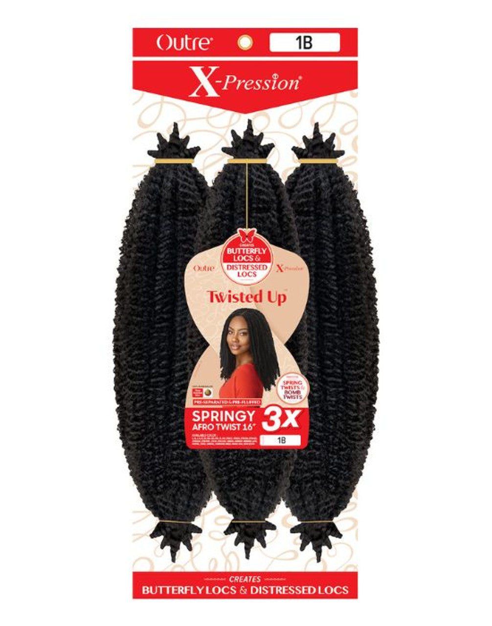 X-Pression Twisted Up Springy Afro Twist 16"