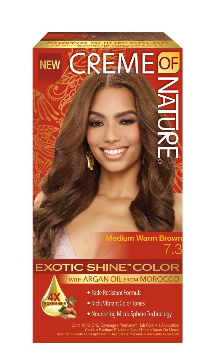 Creme of Nature Exotic Shine Color Medium Warm Brown 7.3