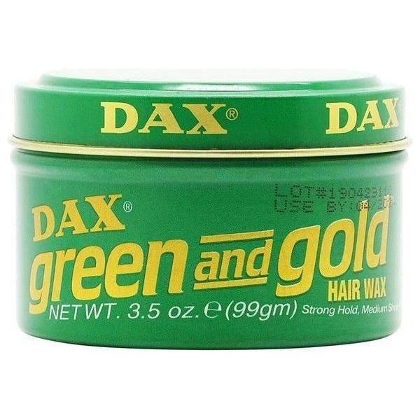 Dax Green And Gold Hair Wax Strong Hold Medium Shine 3.5oz