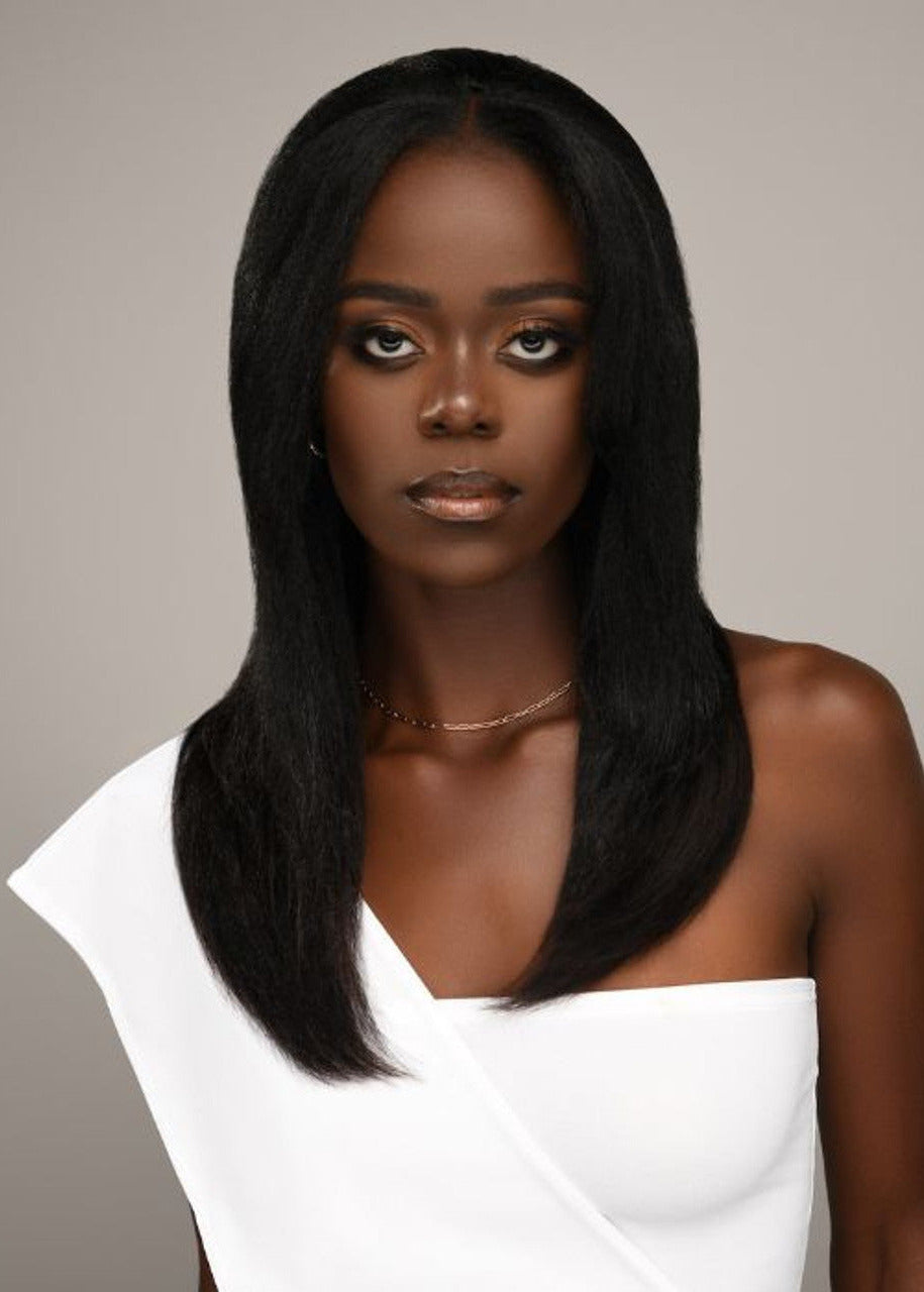 Human Hair 2-in-1 V-Part Wig Mia 21.5"