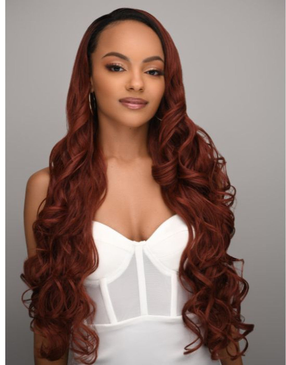 2-in-1 Half Wig Raven 28"
