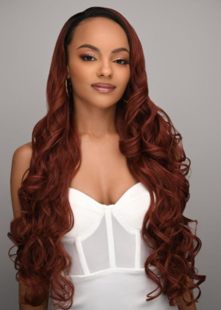2-in-1 Half Wig Raven 28"
