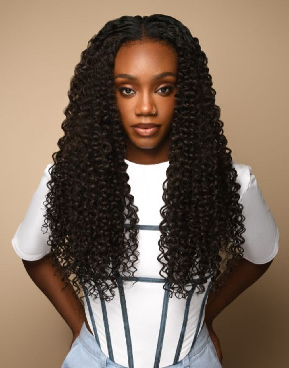 Human Hair Blend Weave Deep Wave 24"