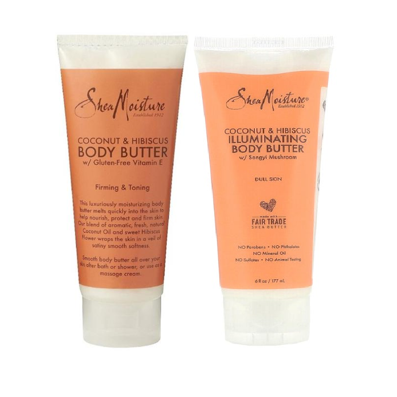 Shea Moisture Coconut & Hibiscus Illuminating or Gluten-Free Body Butter 6oz