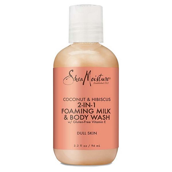 Shea Moisture Coconut & Hibiscus 2-In-1 Foaming Milk & Body Wash 3.2oz
