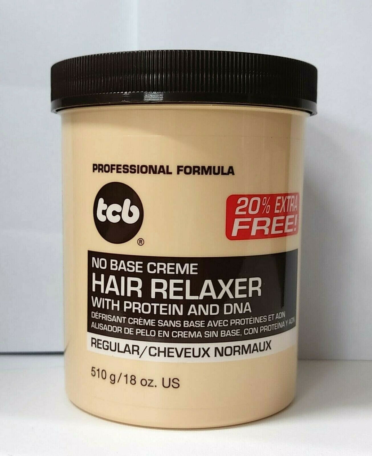 TCB No Base Creme Hair Relaxer With Protein Regular 15oz
